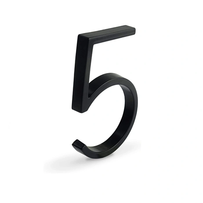 5 Inch Modern Floating House Numbers for Outside