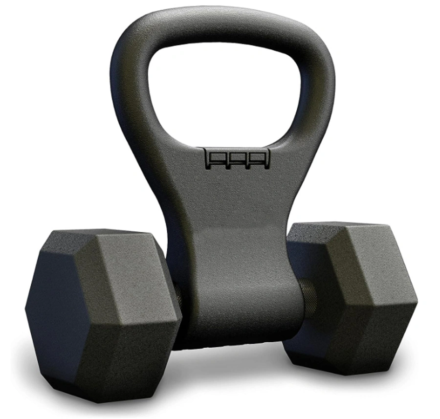 Dumbbell Grip Handle Kettlebell with Wide Handles & Flat Bottoms for Strength