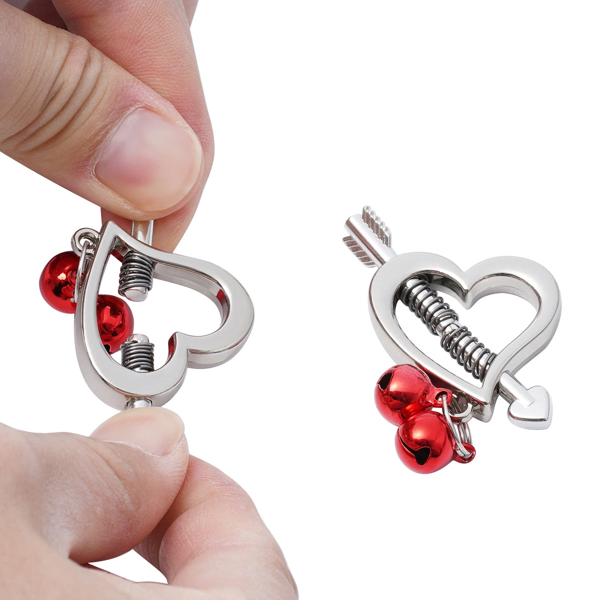 Clamps Chain Bdsm Bondage Clitoris Clip Heart-Shaped Bell Bell Metal Breast Clip Women Nipple