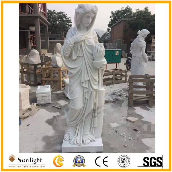 Natural White/Colorful Marble Stone Religious Figure Carving for Fountain Sculpture/Outdoor Decoration