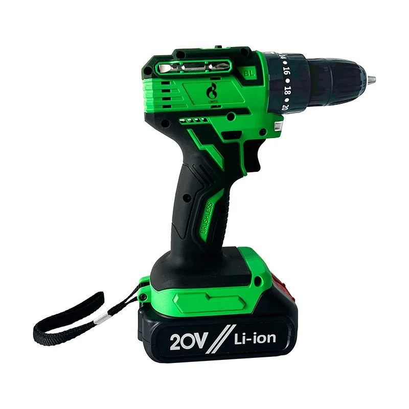 Eficiente aparafusadora sem fio 21V motor sem escovas de Power Tool Cordless Furadeira com função de Impacto