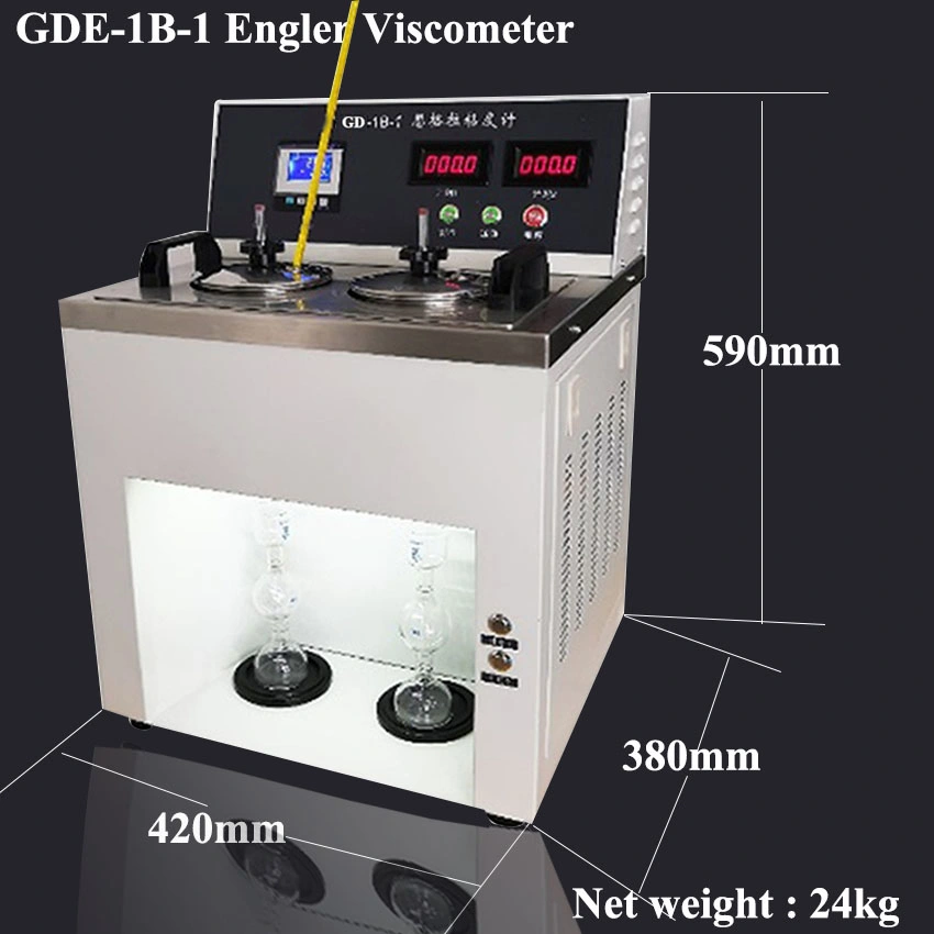 Viscómetro digital inglés para la prueba de viscosidad específica inglesa