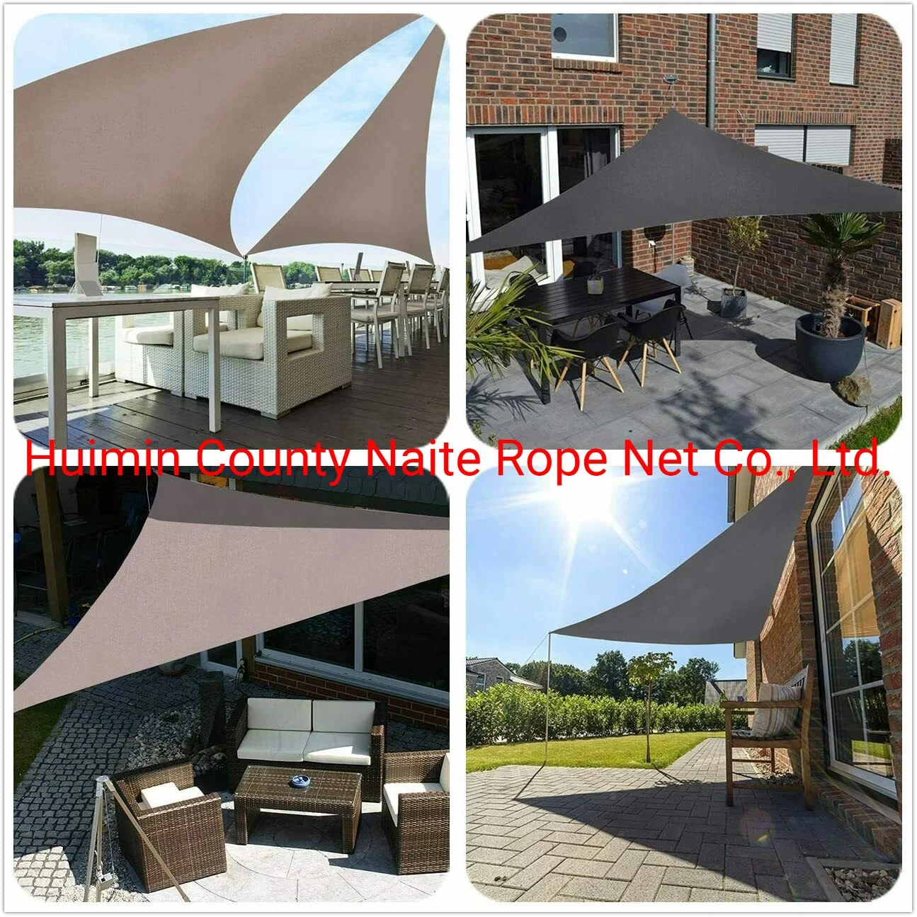 HDPE Sun Shade Sail Rectangle Triangle Square Canopy - Permeable UV Block Rate 30%-95% Fabric Durable for Camp Outdoor -Customized Colour&Size Available