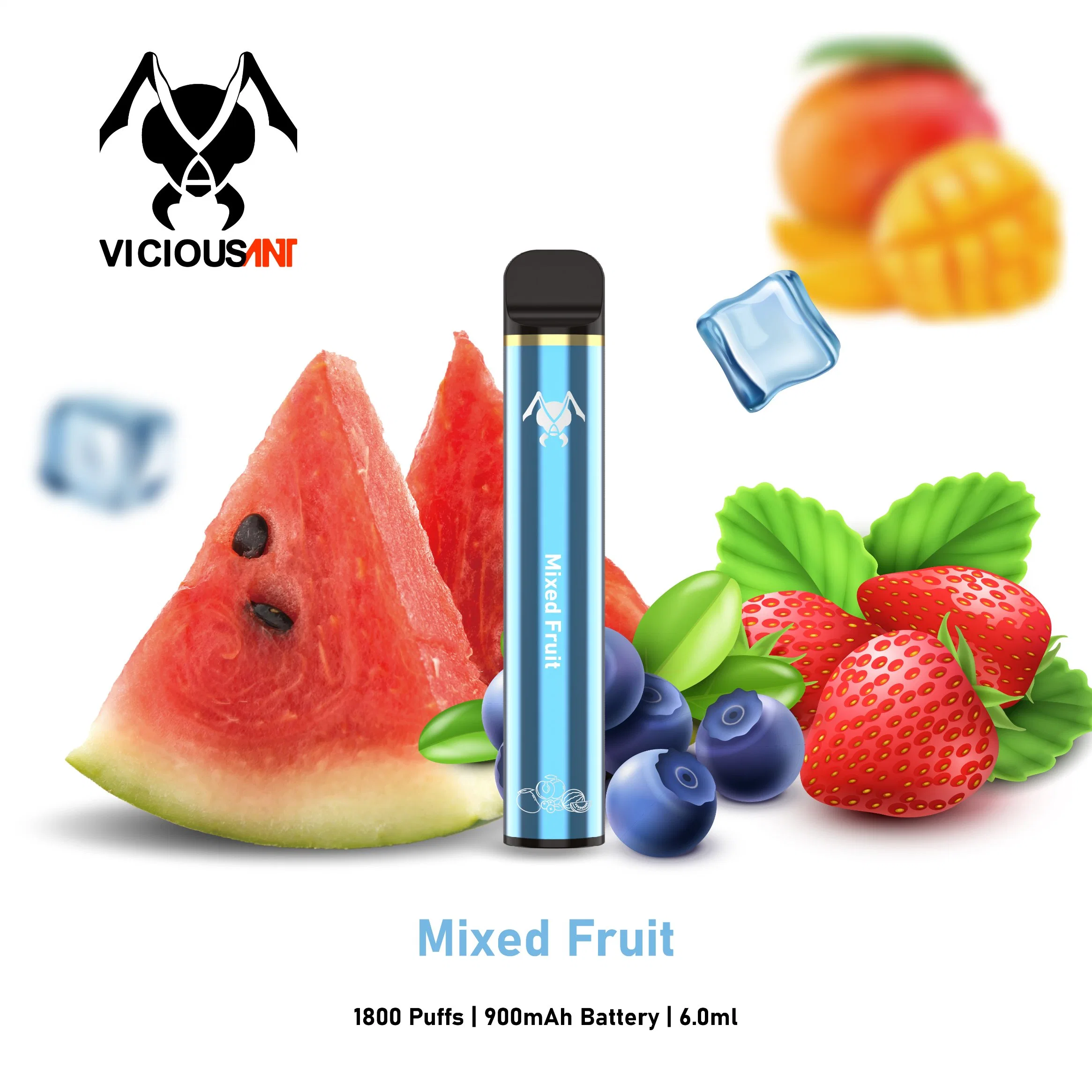 6ml E-Liquid 2% Nic Salt Last 1800 Puffs Supbliss Extra with Various Colors for Options