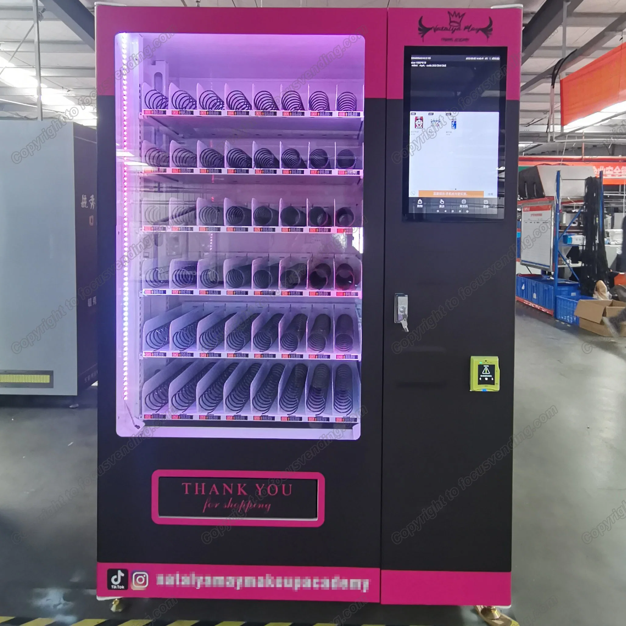 A luz de LED populares determinada máquina de venda automática de beleza para economia de energia
