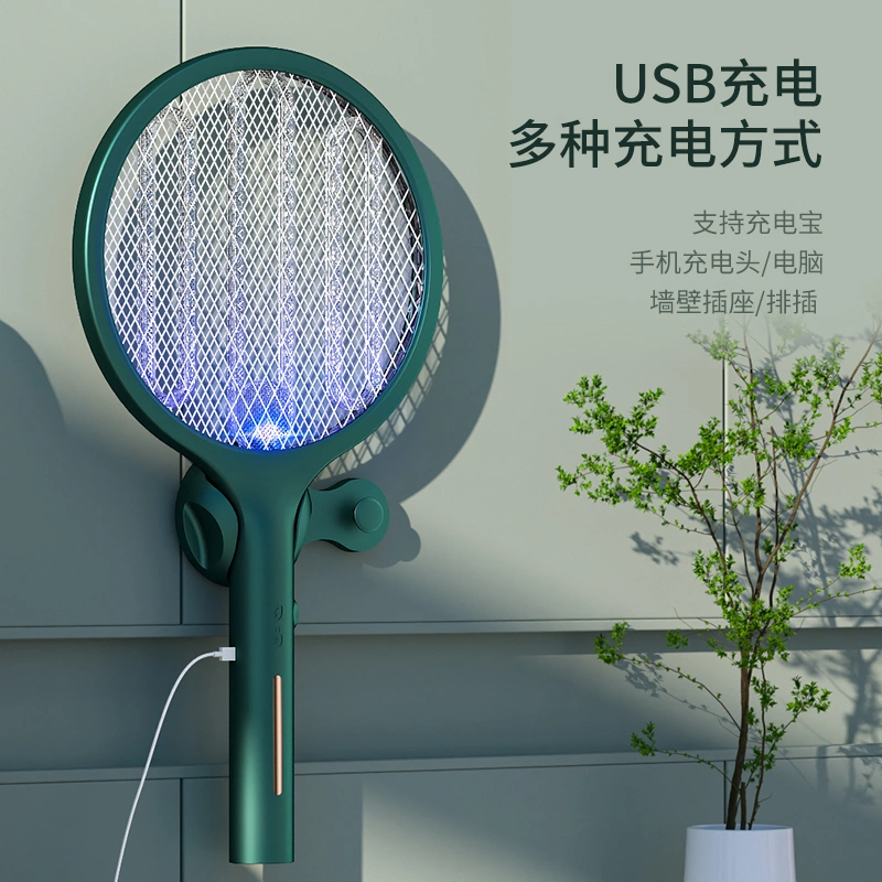 Household Pest Control Electric Mosquito Killer Lamp USB Rechargeable Bug Zapper Fly Swatter Mosquito Repellent Racket Bat