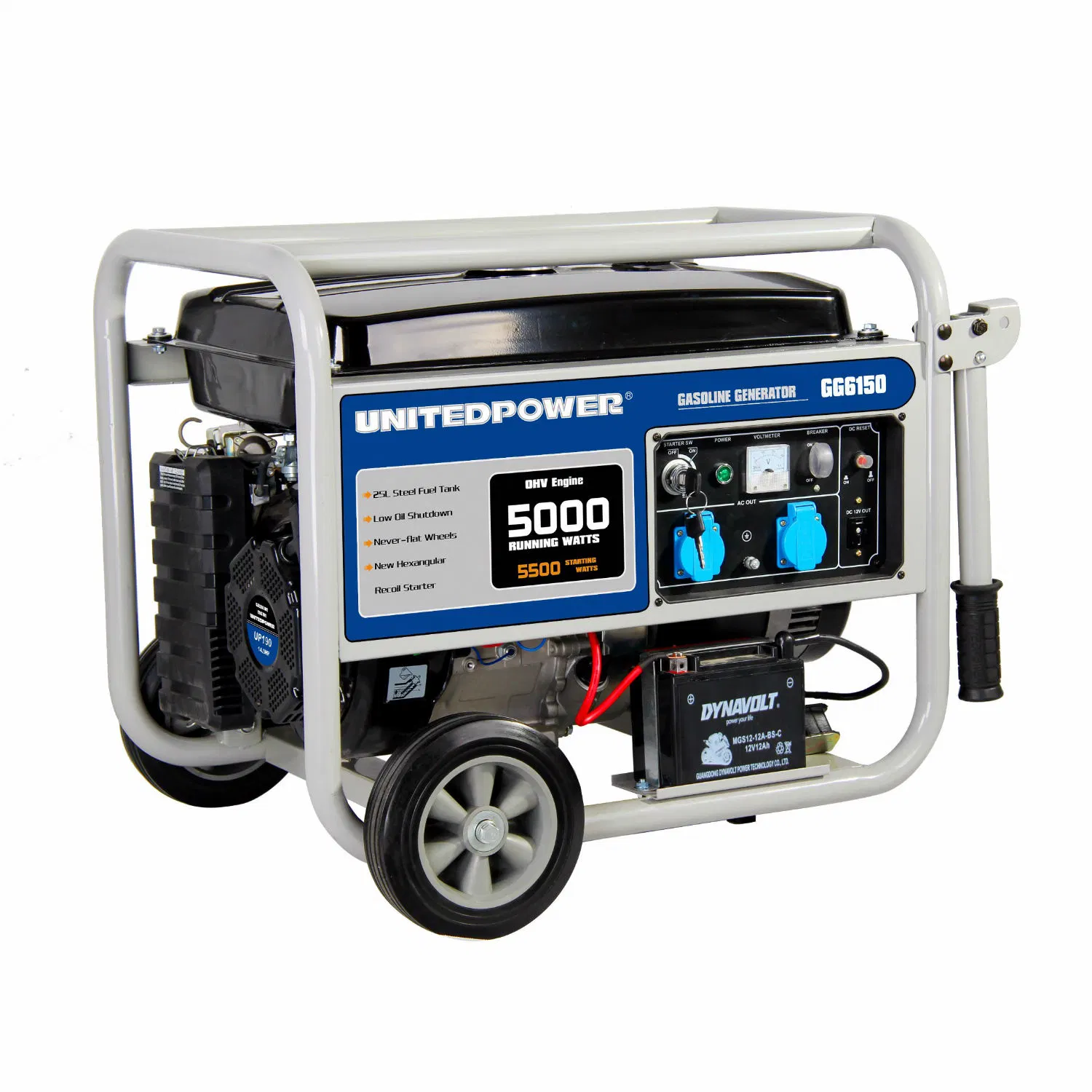 50Hz 5.0-5.5kw Electric Start Air-Cooled Engine Portable Gas/Gasoline Generator (CE EPA cARB)