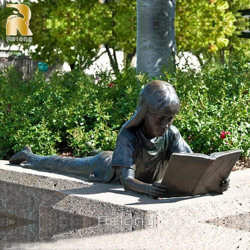 Rendimiento de alta calidad/alto costo Metal Bronce moderno niños Statues Tamaño de vida Bronce Chica Escultura