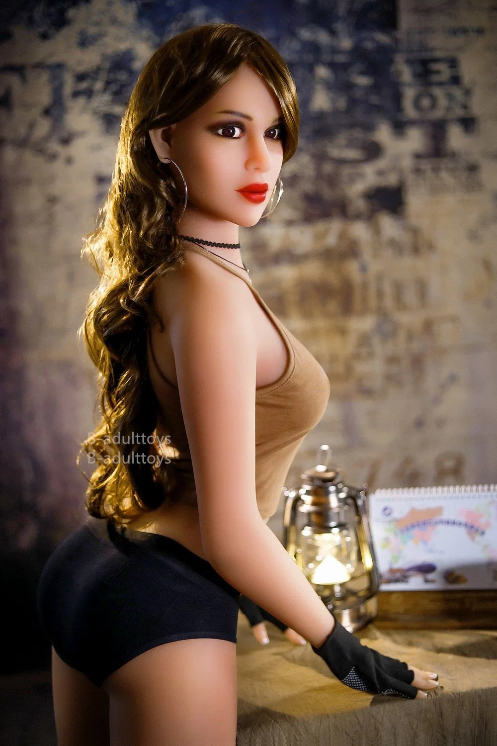 2023 Best Seller Top Quality Oral Sex Doll Young Big Ass TPE Cheap Sex Adult Toy with Round Earring