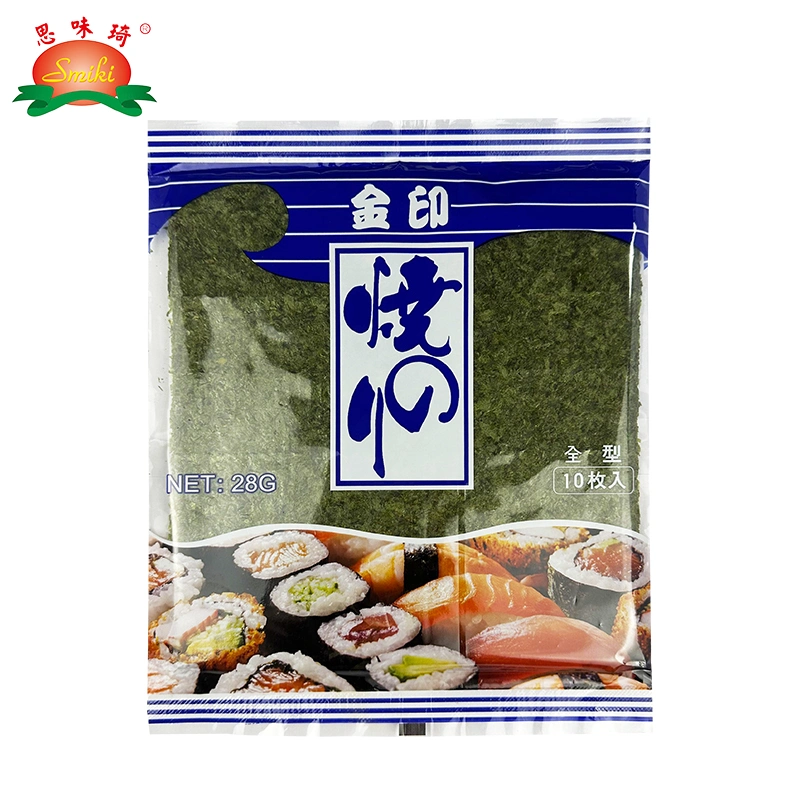 28g de amendoins torrados Algas Nori para Sushi ou snacks