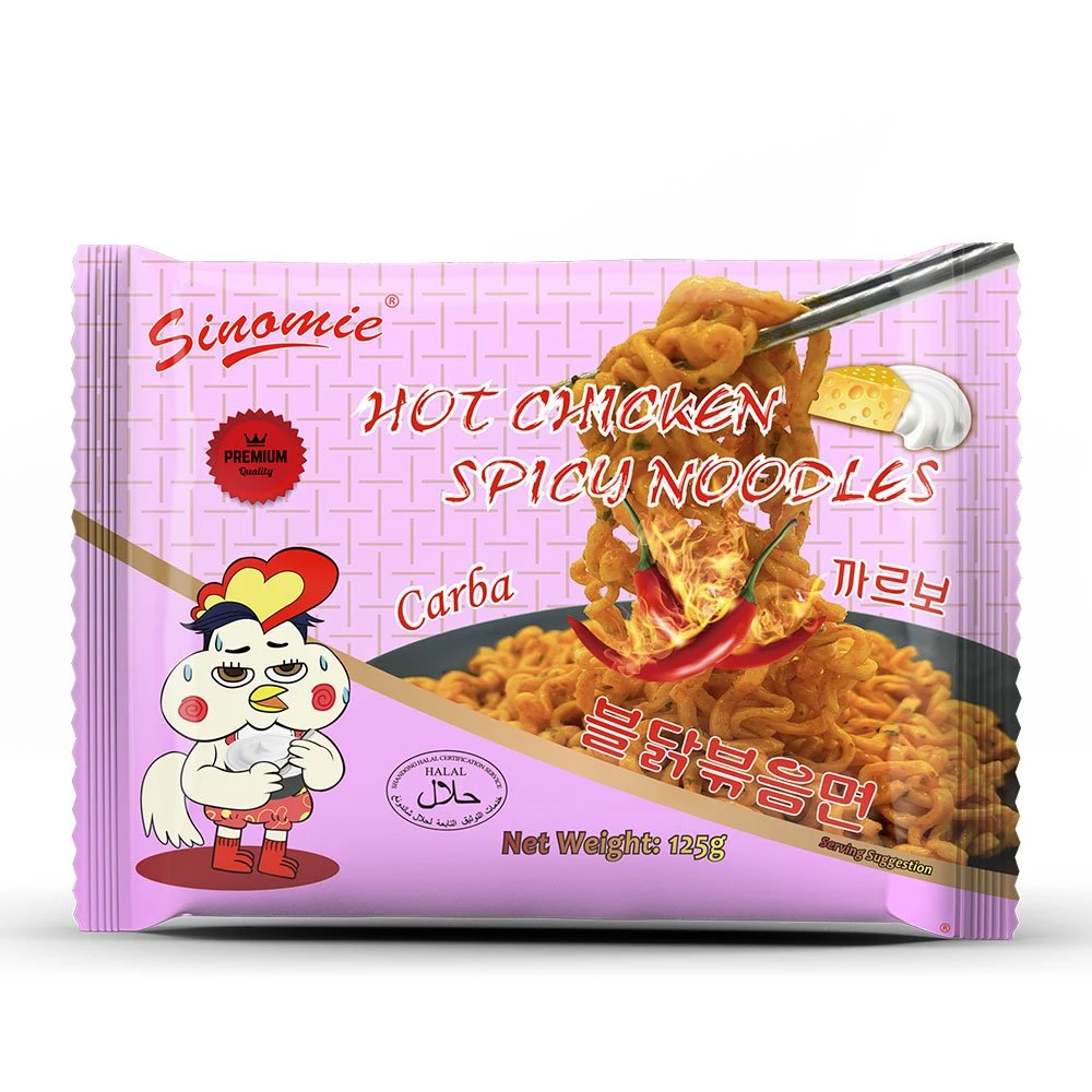 Manufacturing Korean Style Cream Flavor Hot 2X Spicy Fire Chicken Buldak Instant Fried Noodles