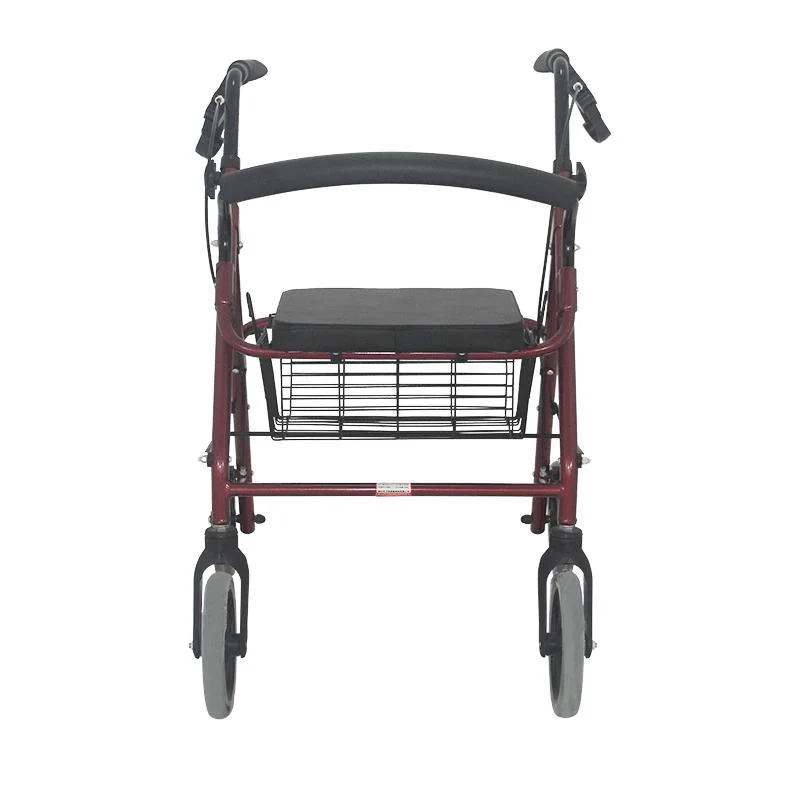 Personnes âgées handicapées Shopping handicap 4 roues Rollator médical Foldable adulte Walker