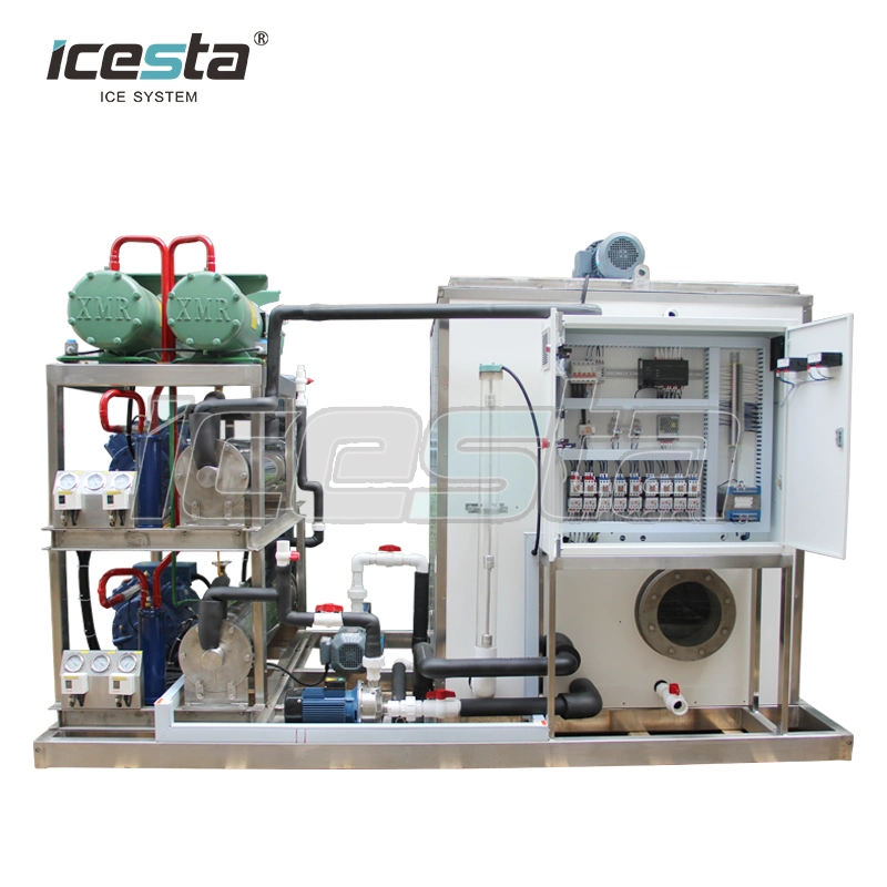 Customized Icesta 1t 2t 5t 10t 15t 20 Ton Saltwater Slurry Ice Machine for Boats