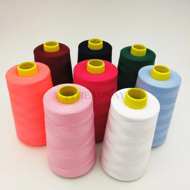Colored 100% Polyester Sewing Thread Dyed Spun Polyester Sewing Thread
