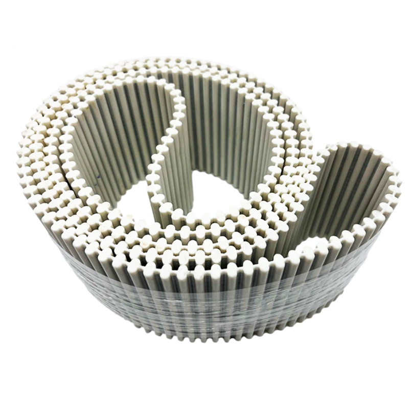 Htd D8m Double-Side Tooth White PU Timing Belt for Power Transmission