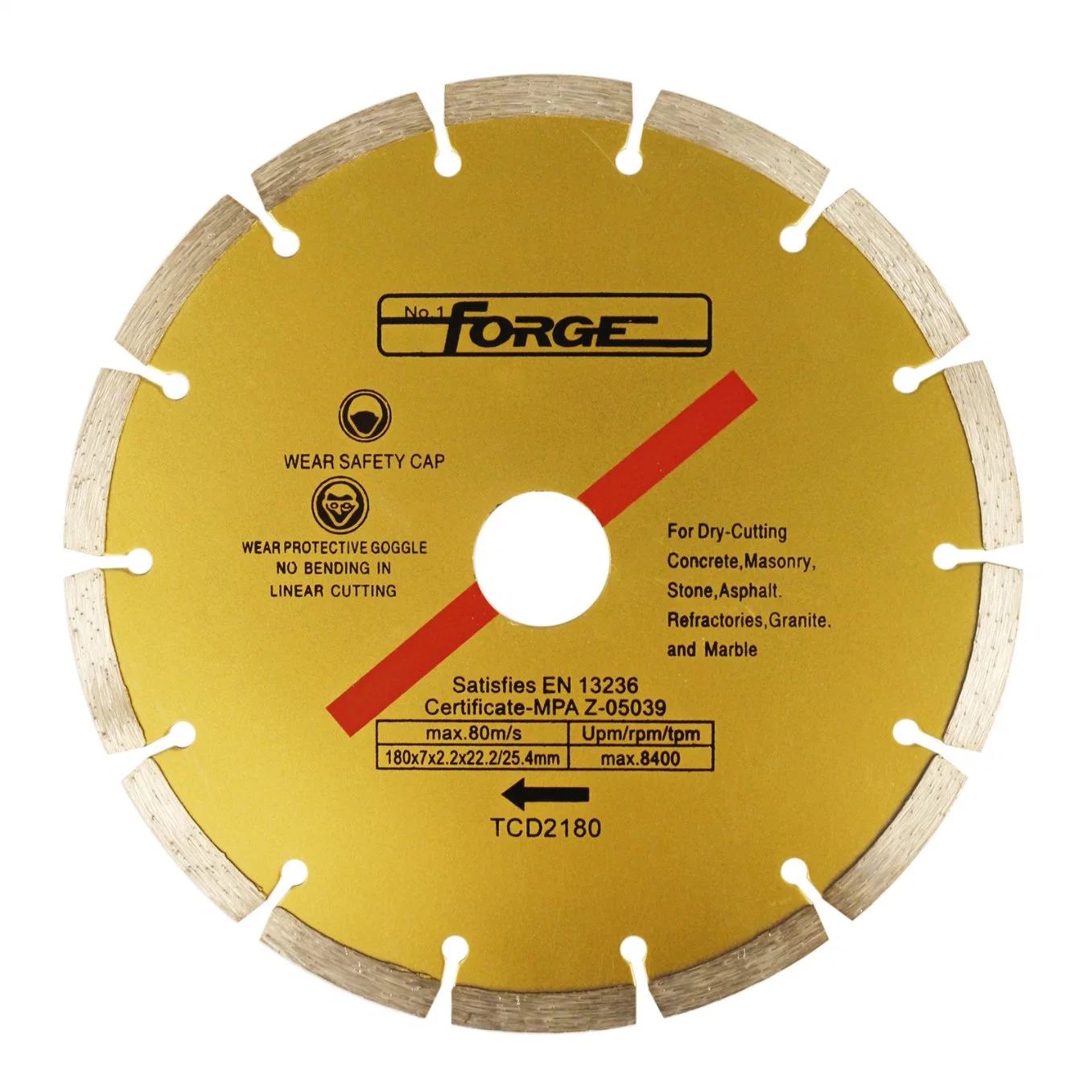 180mm (7") Cutting Disc Segmented Diamond Blades