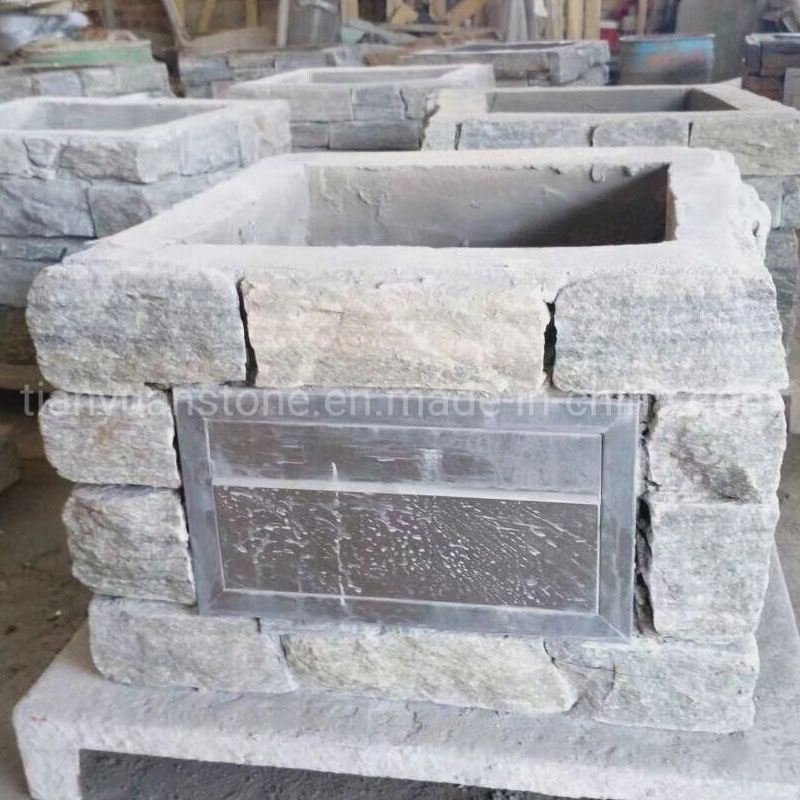 Square Ledger Slate Stone Column