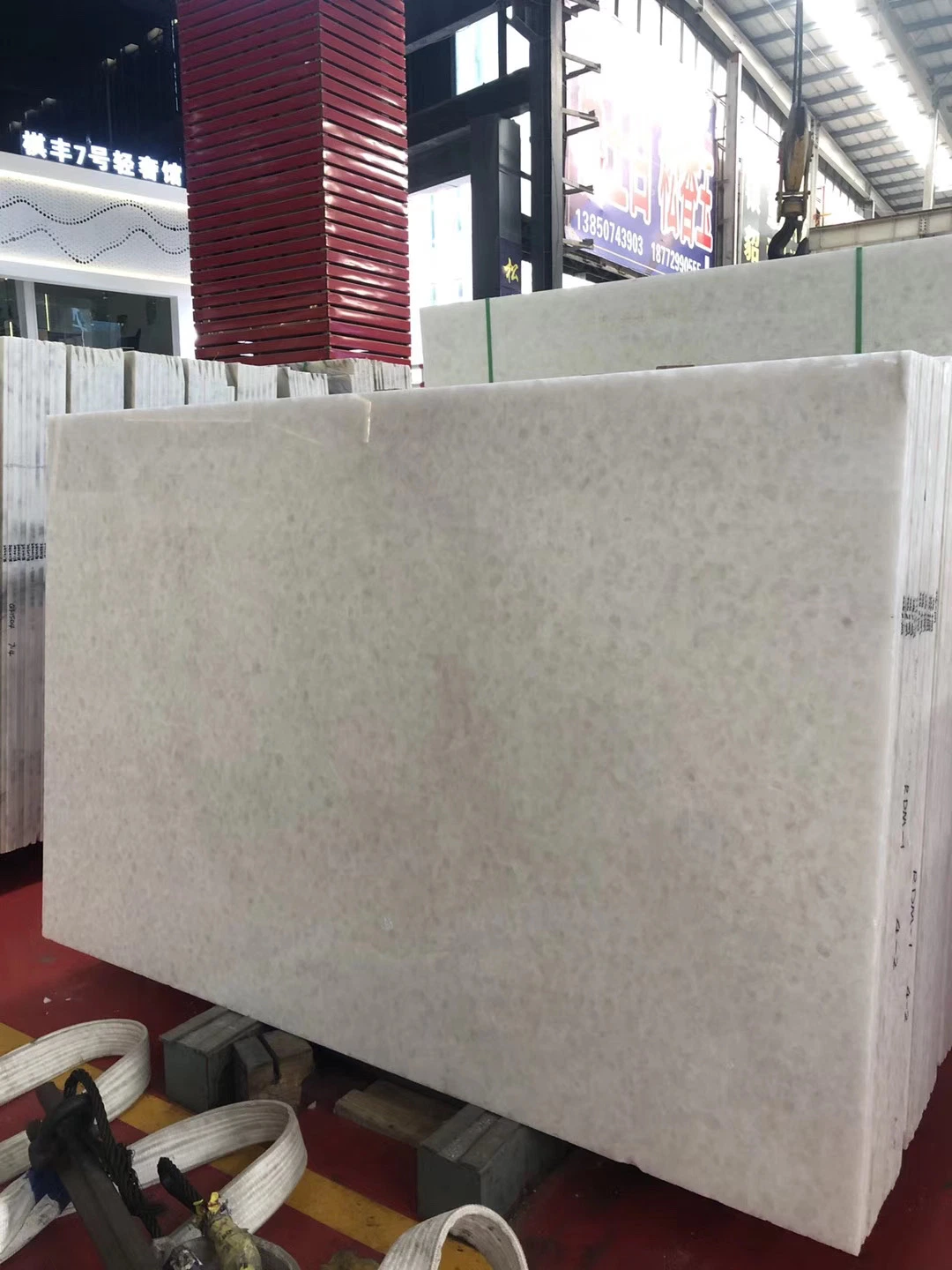 Natural Stone beige polished/honed Crystal White marble for Floor/Wall slabs/tiles/stairs/Mosaic/vanity top decoration