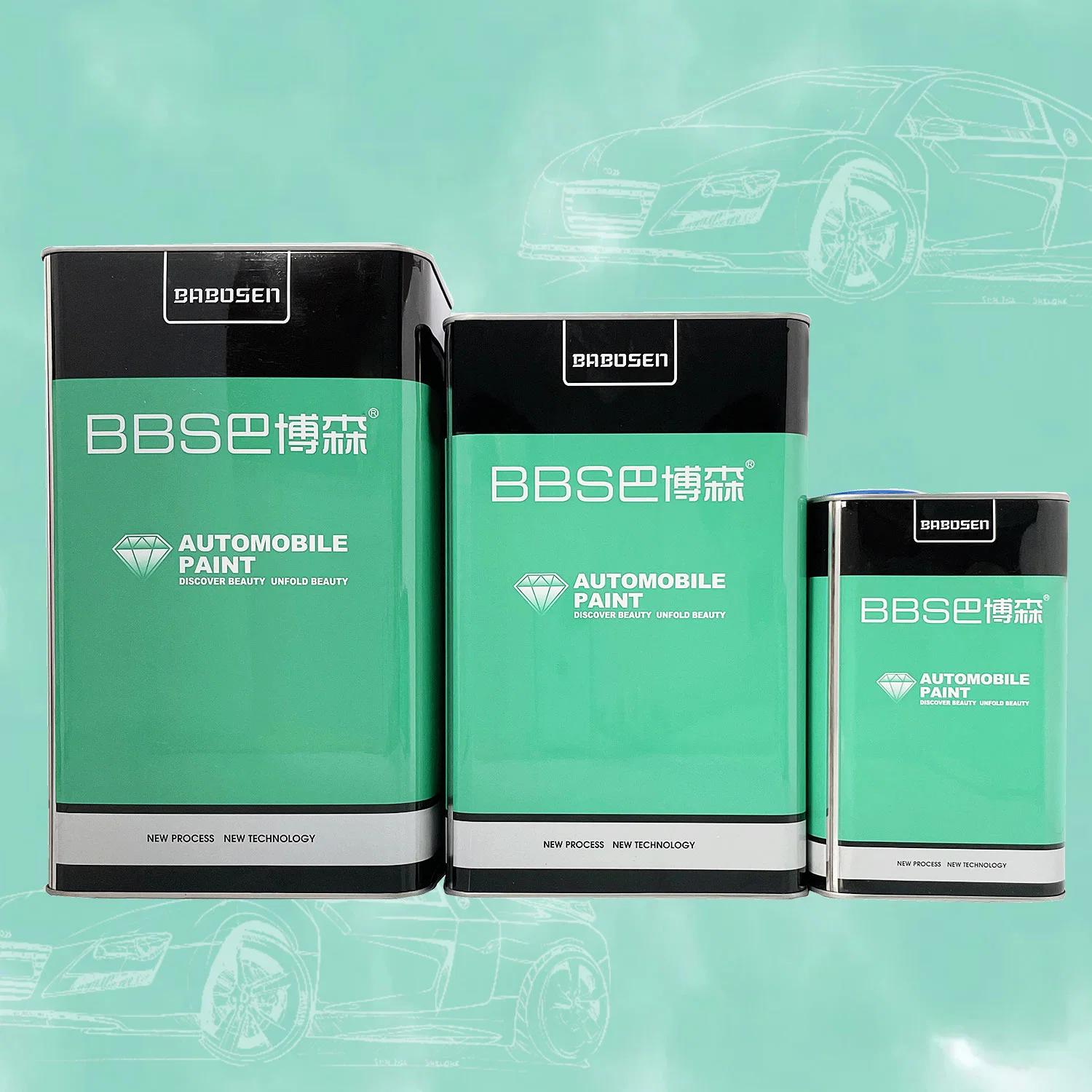 High Application High Plumpness Acrylic Auto Paint Wholesale/Supplier Spray Car Paint Babosen Matt Clearcoat (3: 1: 1) (by 580 hardener)