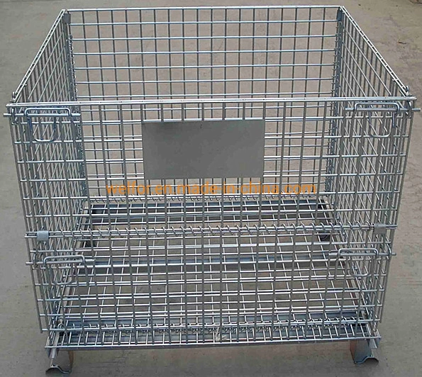 Wire Container Metal Storage Cages Rolling Wire Mesh Pallet Containers Metal Cages