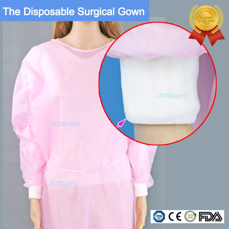 Light Blue Disposable Reinforced Isolation Gown