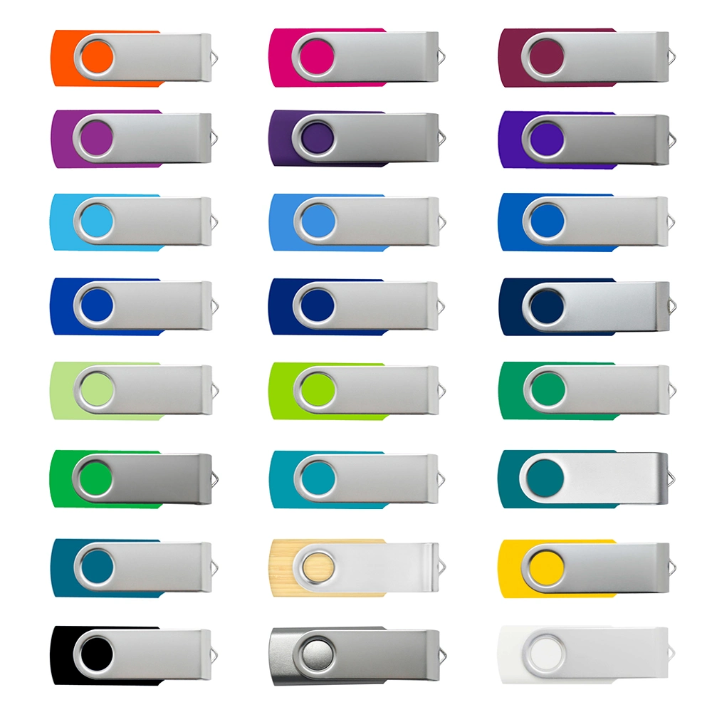 محرك أقراص الذاكرة USB Flash Swivel Logo 2.0 3.0 ذاكرة USB Stick Pendrive سعة 128 ميجابايت سعة 2 جيجابايت وسعة 4 جيجابايت وسعة 8 جيجابايت وسعة 32 جيجابايت 128 جيجا بايت 64 جيجا بايت