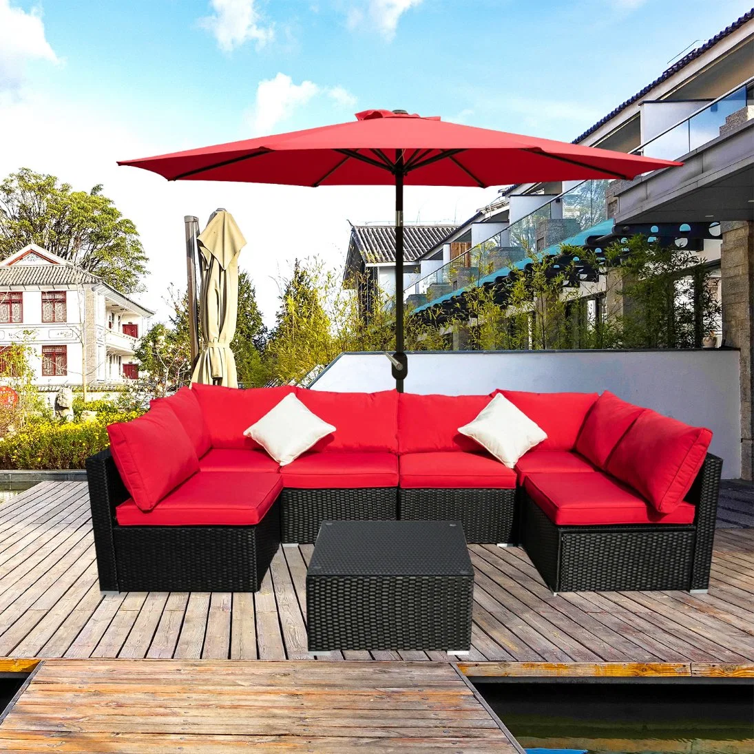Casual Leisure Outdoor Furniture Promotion Home Garden Rattan Wicker Set