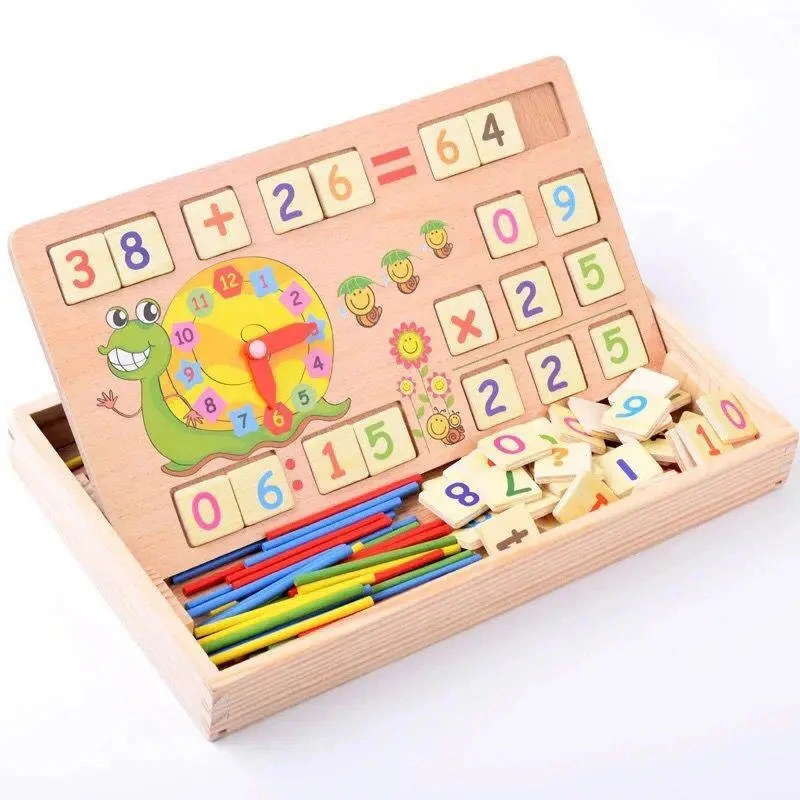 Children Toys Colorful Rods Learning Board Number Math Wooden Toys