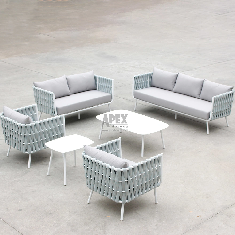 Aluminum Frame Patio Garden Rope Home Living Room Sofa Set