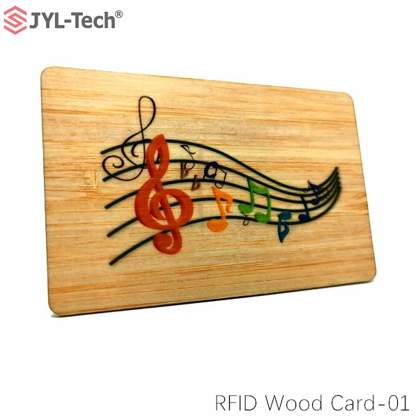 Wholesale Custom 13.56MHz F08 Chip Visit Jyl-Tech NFC Wooden Smart Card