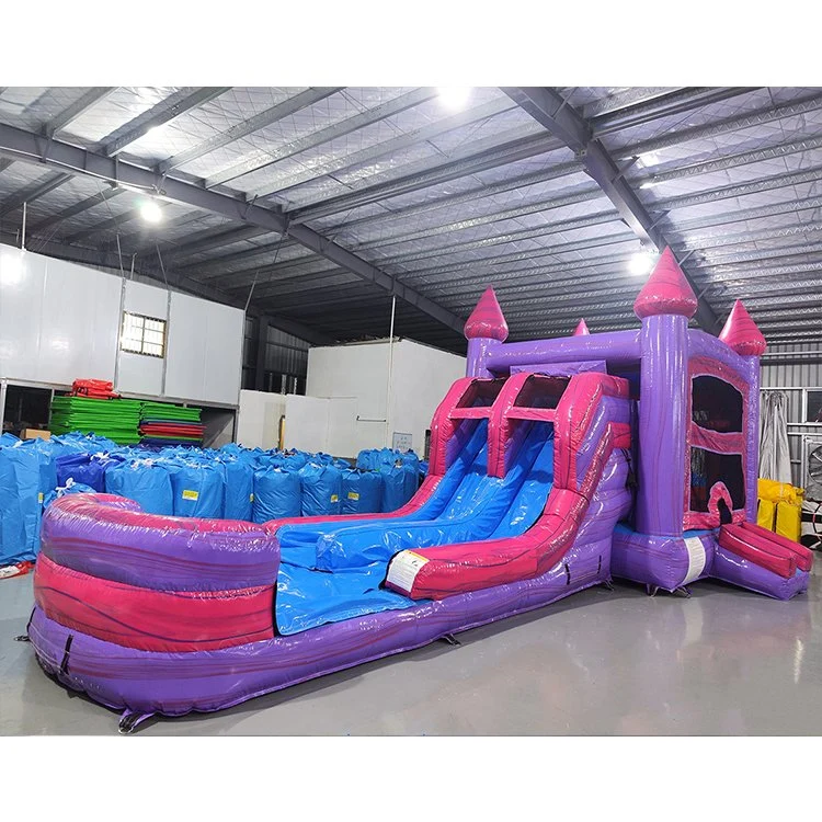 Backyard PVC Inflatable Bounce House Combo Colorful Jumping Castle with Slide