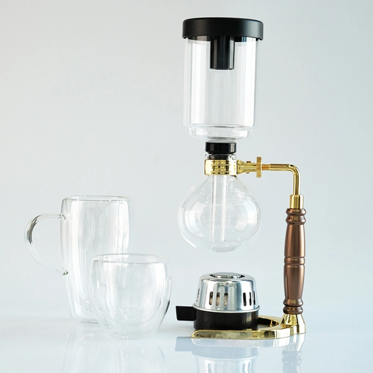 Custom Printed 500ml Electric High Borosilicate Glass Syphon Coffee Maker in Bulk