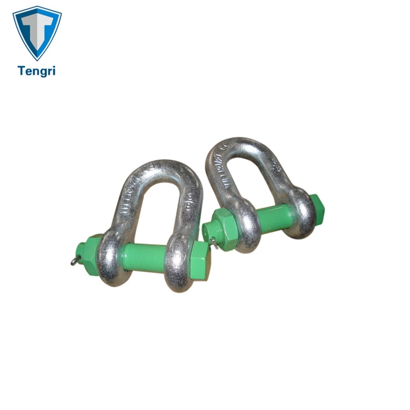 Hot Dipped Galvanizing Us G2150 D Shackle with Safety Pin