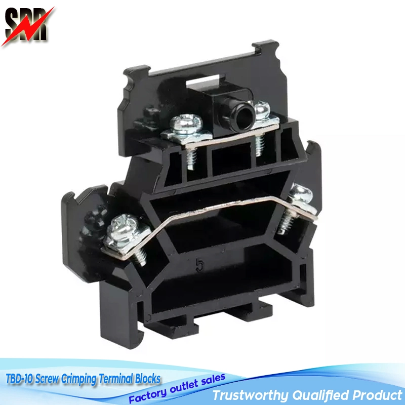 Tbd-10 1p 600V 10A Double-Layer Guide Rail Combined High Temperature Resistant and Flame Terminal Block