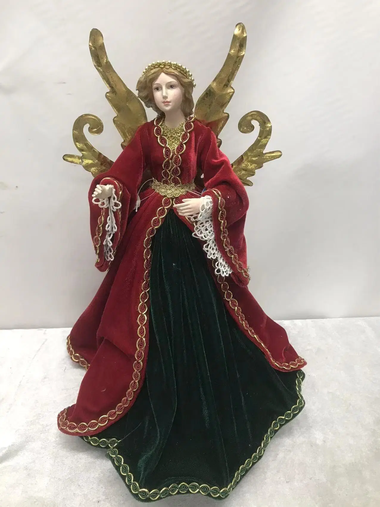 OEM Factory Customized Christmas Angel Tree Topper White Angel Statue Plastic Tree Decoration Christmas Hanging Tree Decorations Manufacturer in China