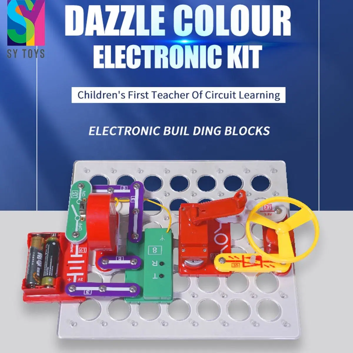 SY Electronics Discovery Kit Smart DIY bloques de construcción de juguetes de la ciencia Kits educativos circuito eléctrico para niños