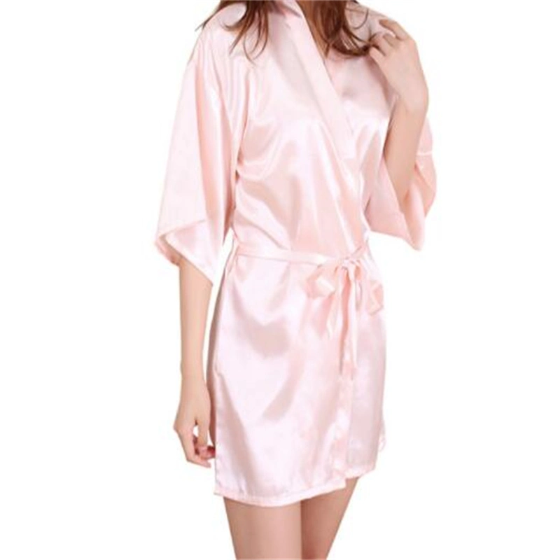 Hot Design Fashion Short Silk Satin Robes