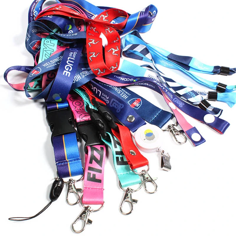 Accept Customization Designer Woven Lanyard Polyester Jacquard Neck Lanyard with Eagle Mouth Hook