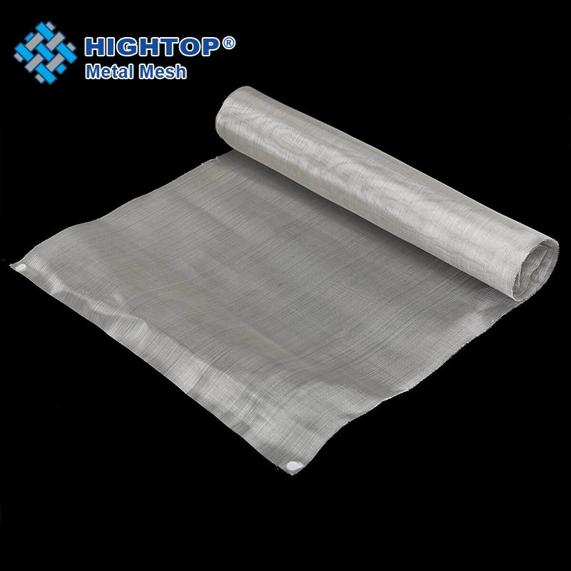 Acid Resistance 100 Mesh Weave Pure Silver Metallic Mesh Fabric for Chemical Industry