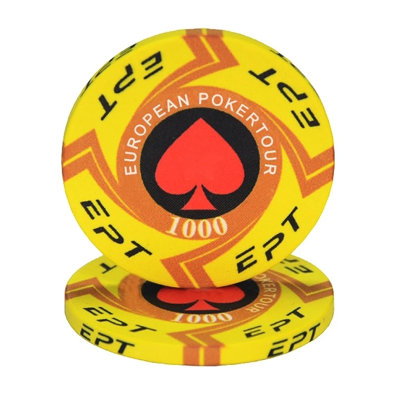 Alimentação de Fábrica Personalizada Chip Poker coloridos UV caso 1000 Luxury Barato Custom 10g Chips de póquer de cerâmica com o logotipo personalizado