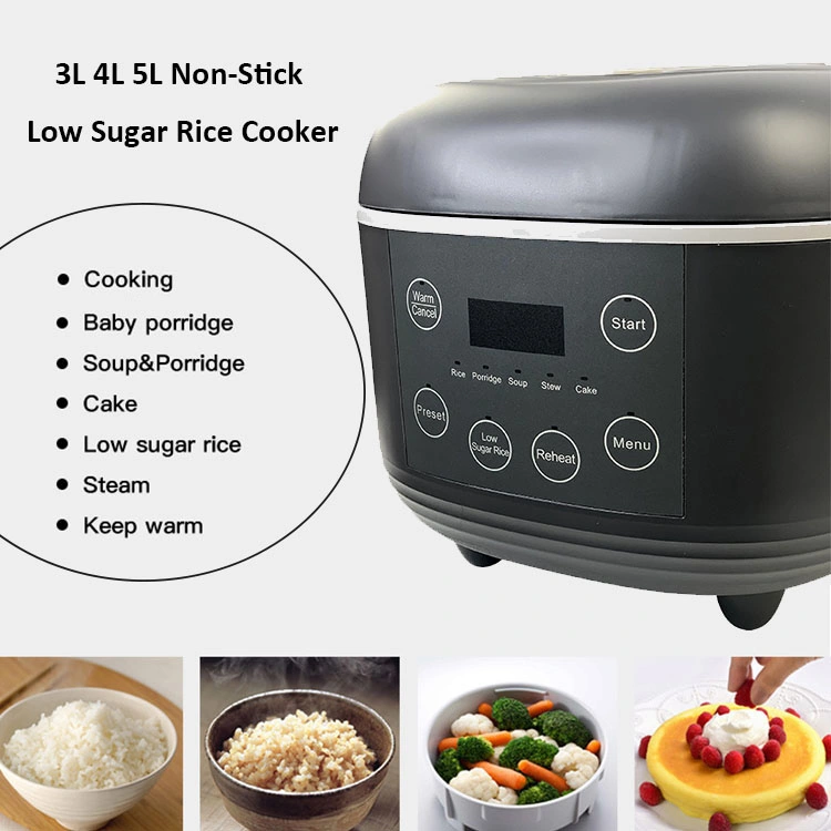 Popular Health Low Sugar 3L/4L/5L PP Housing SS304 Inner Pot Electronic Smart Rice Cooker Heating Element for Home