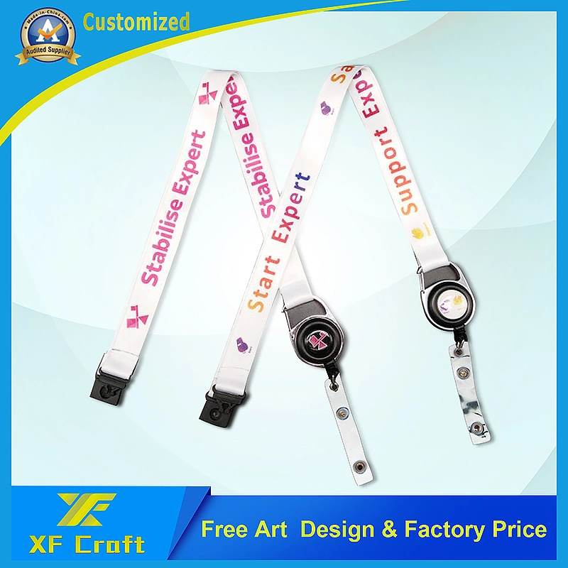 OEM precio de fábrica pantalla de seda personalizada Lanyard impreso con cualquiera Logo correas para el cuello