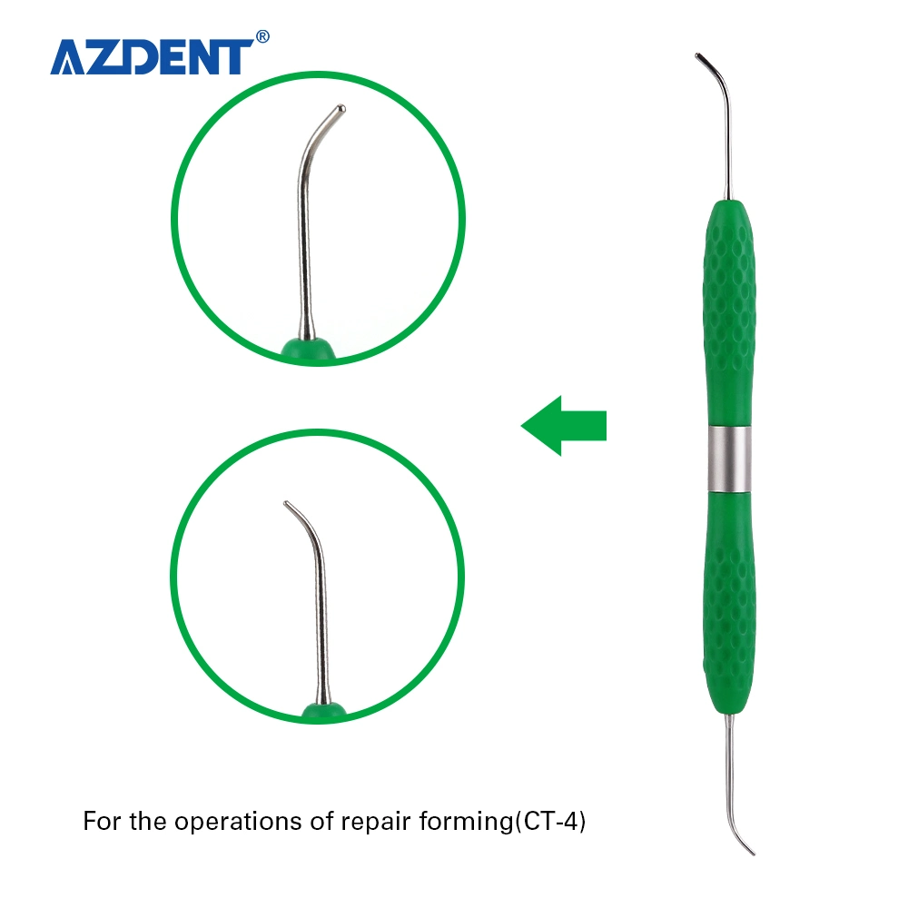 Azdent Dental Resin Filler Aesthetic Restoration Kit Resin Knife Plastic Dresser with Silicone Handle