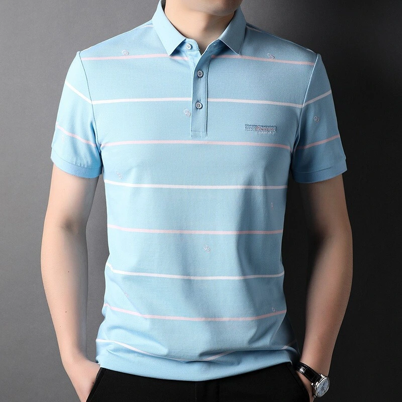 Wholesale/Supplier Factory Customized Cheap Printing 100%Cotton Embroidered Stripe Polo Shirt