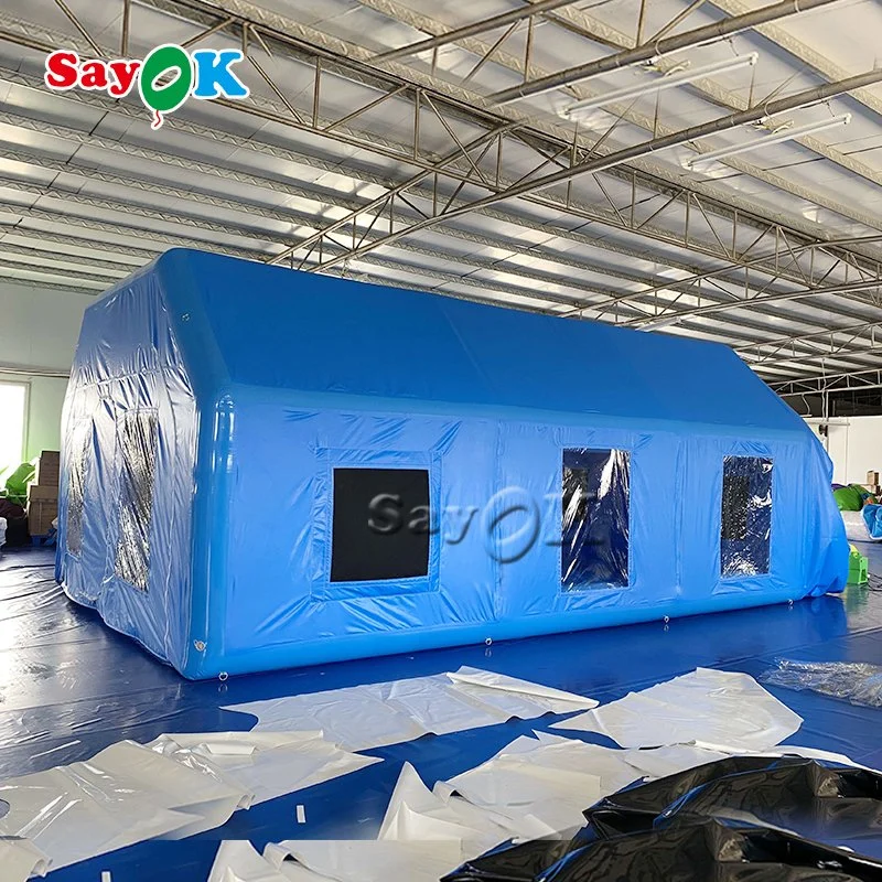 Mobile Air-Tight Blue Inflatable Spray Booth Inflatable Car Spray Paint Booth for Cars