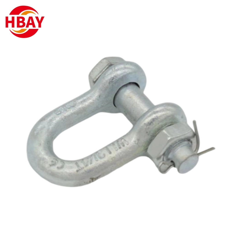 Stock Available Malleable Iron D Type G2150 Adjustable Shackle with Clevis Pin