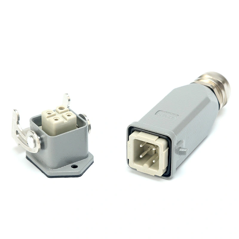 3pin 10A Ha Series Rectangular Connector for Mold /4pin Connector/ Heavy Duty Connector/Heavy Duty Power Connector/5pin Connector