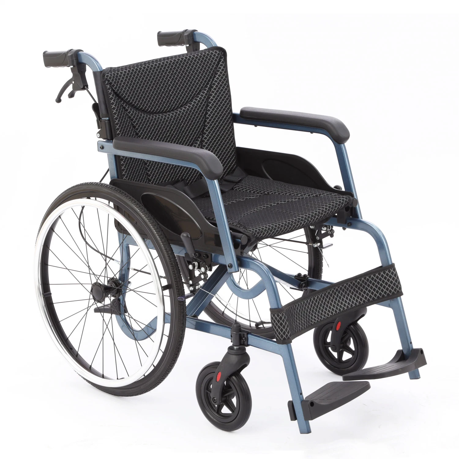 Foldable Travel Self-Propelled Wheelchair Lightweight Transport Wheel Chair for Disabled