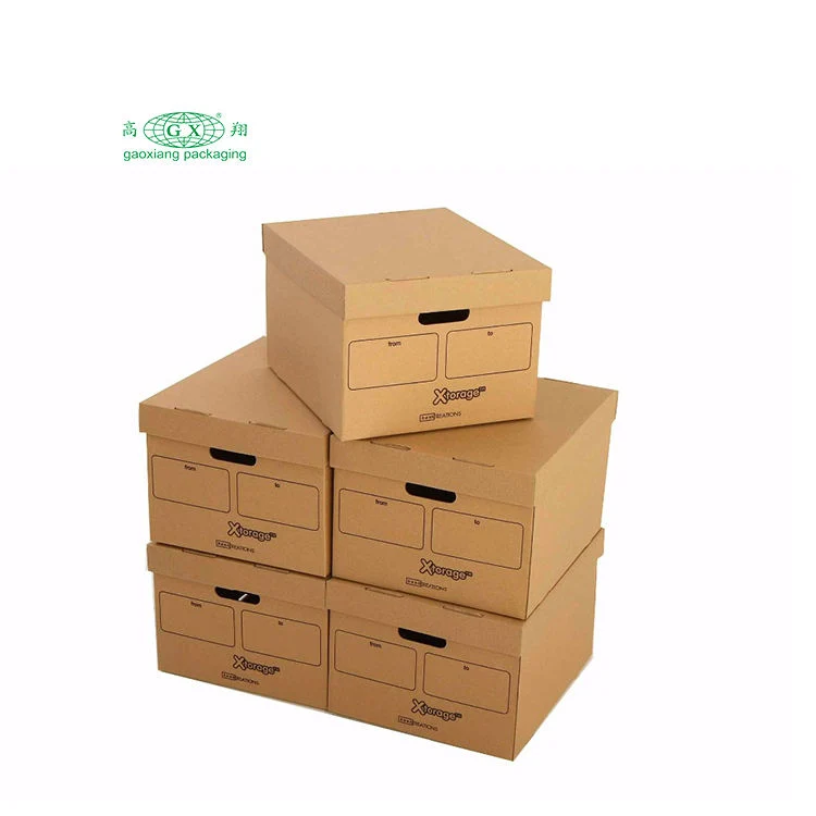 Custom Durable Office File Storage Box Corrugated Carton Document Packaging Shipping Box