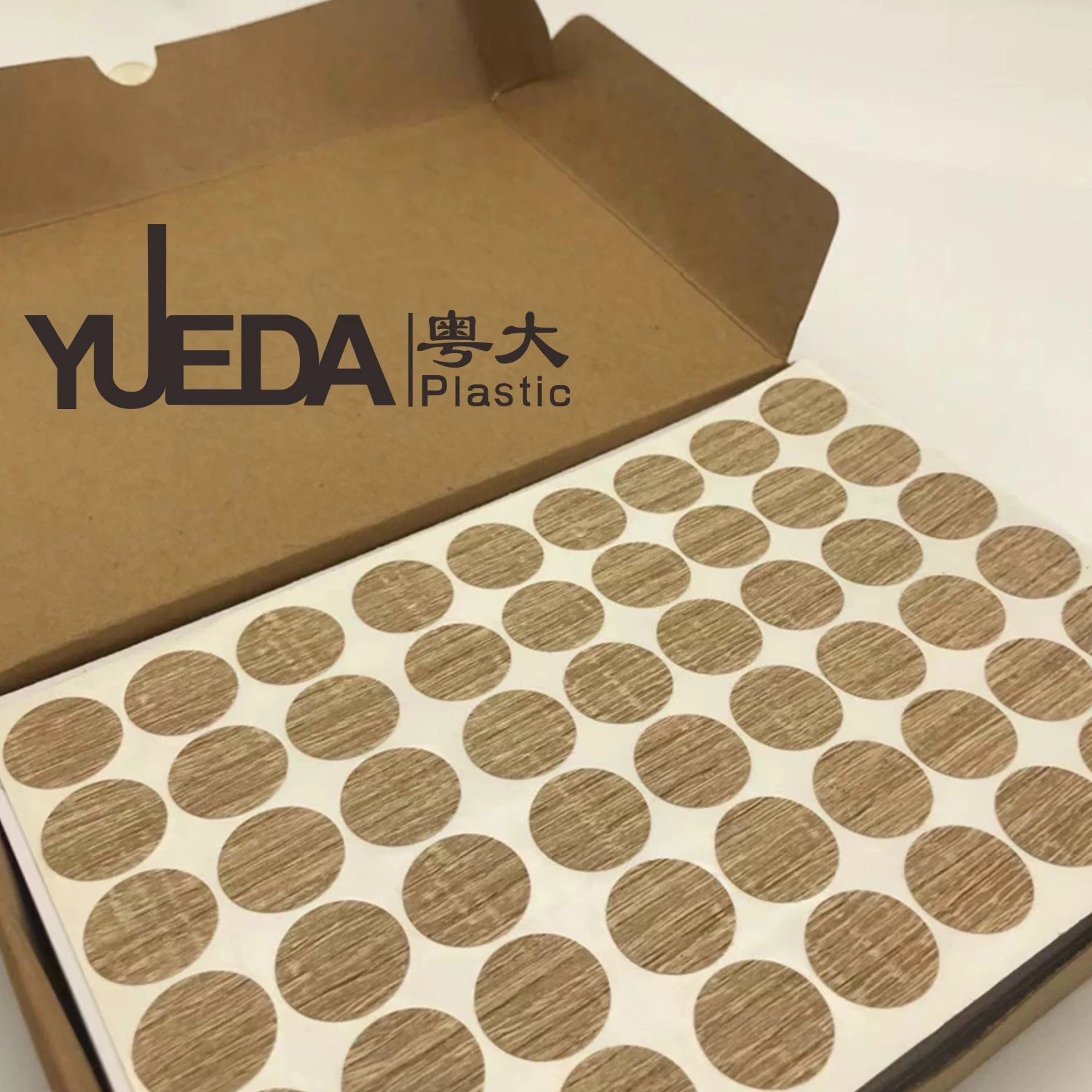 Yueda tapones de rosca de plástico adhesivo/Orificios que cubre la pegatina de muebles de madera BM456